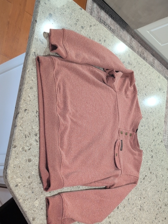 Patagonia Tops - Patagonia Henley Sweatshirt Pullover in Dusty Rose